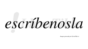 Escríbenosla lleva tilde con vocal tónica en la «i»