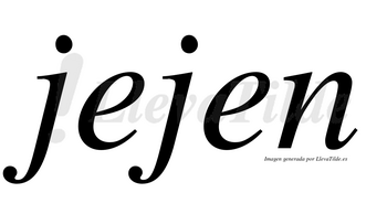 Jejen  no lleva tilde con vocal tónica en la primera «e»