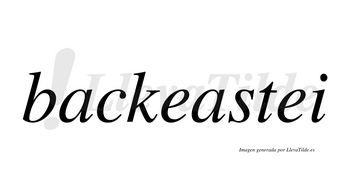 Backeastei  no lleva tilde con vocal tónica en la segunda «a»