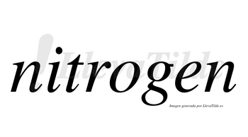 Nitrogen  no lleva tilde con vocal tónica en la «o»