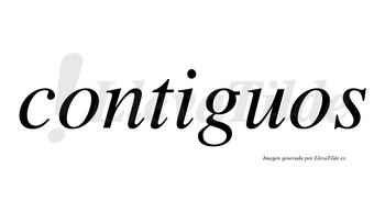 Contiguos no lleva tilde con vocal tónica en la «i»