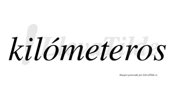 Kilómeteros lleva tilde con vocal tónica en la primera «o»