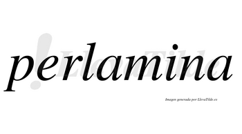 Perlamina no lleva tilde con vocal tónica en la «i»