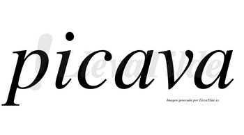 Picava no lleva tilde con vocal tónica en la primera «a»
