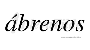 Ábrenos  lleva tilde con vocal tónica en la «a»
