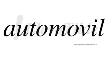 Automovil no lleva tilde con vocal tónica en la «i»