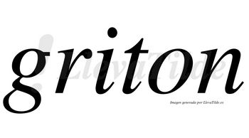 Griton no lleva tilde con vocal tónica en la «i»