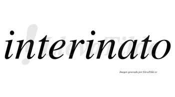 Interinato no lleva tilde con vocal tónica en la «a»