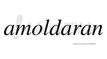 Amoldaran no lleva tilde con vocal tónica en la segunda «a»