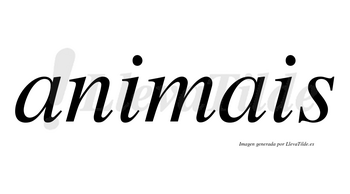 Animais no lleva tilde con vocal tónica en la primera «i»