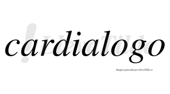 Cardialogo  no lleva tilde con vocal tónica en la primera «o»