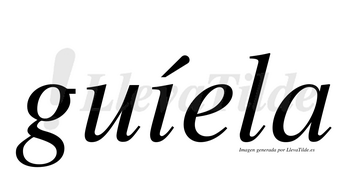 Guíela  lleva tilde con vocal tónica en la «i»