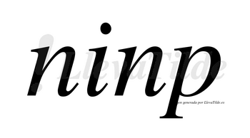 Ninp no lleva tilde con vocal tónica en la «i»