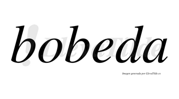 Bobeda no lleva tilde con vocal tónica en la «e»