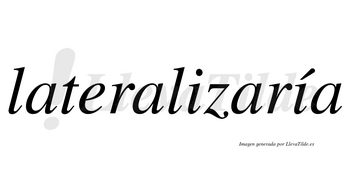 Lateralizaría  lleva tilde con vocal tónica en la segunda «i»