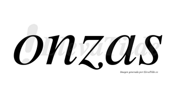 Onzas  no lleva tilde con vocal tónica en la «o»