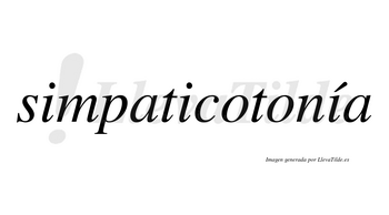Simpaticotonía lleva tilde con vocal tónica en la tercera «i»