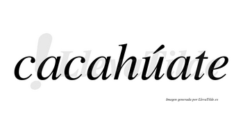 Cacahúate lleva tilde con vocal tónica en la «u»