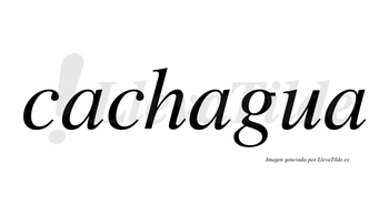 Cachagua  no lleva tilde con vocal tónica en la segunda «a»