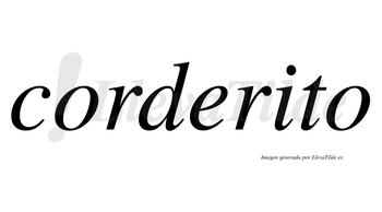 Corderito  no lleva tilde con vocal tónica en la «i»