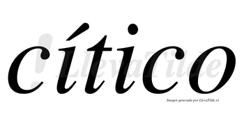 Cítico lleva tilde con vocal tónica en la primera «i»