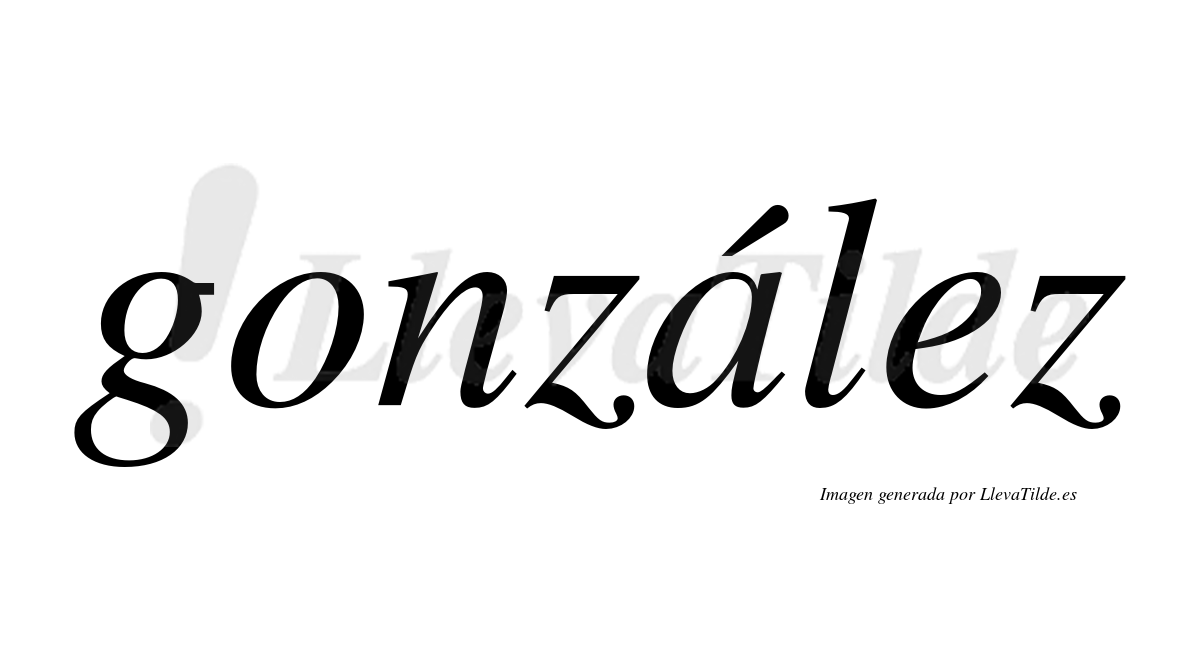 González  lleva tilde con vocal tónica en la "a"