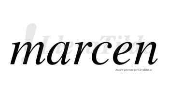 Marcen no lleva tilde con vocal tónica en la «a»