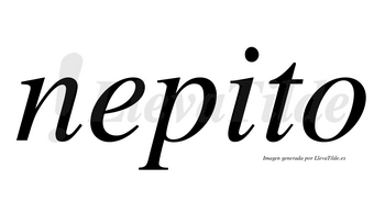 Nepito no lleva tilde con vocal tónica en la «i»