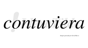 Contuviera no lleva tilde con vocal tónica en la «e»