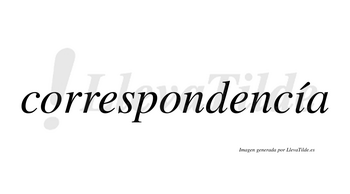 Correspondencía  lleva tilde con vocal tónica en la «i»