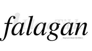 Falagan  no lleva tilde con vocal tónica en la segunda «a»
