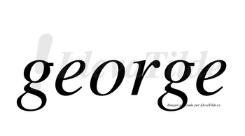 George  no lleva tilde con vocal tónica en la «o»