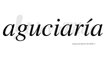 Aguciaría  lleva tilde con vocal tónica en la segunda «i»