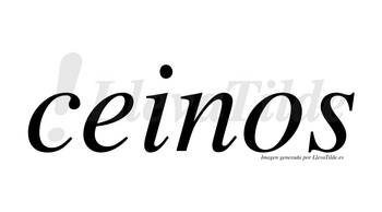 Ceinos no lleva tilde con vocal tónica en la «e»