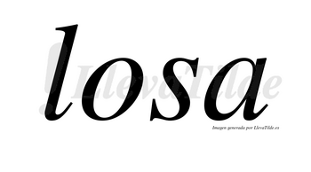 Losa no lleva tilde con vocal tónica en la «o»