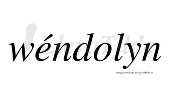 Wéndolyn lleva tilde con vocal tónica en la «e»