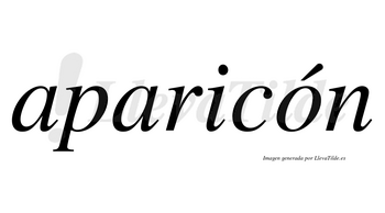 Aparicón  lleva tilde con vocal tónica en la «o»