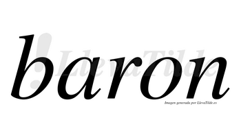 Baron  no lleva tilde con vocal tónica en la «a»