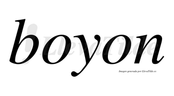 Boyon no lleva tilde con vocal tónica en la primera «o»
