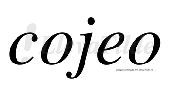Cojeo no lleva tilde con vocal tónica en la «e»