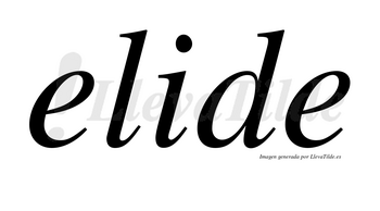 Elide no lleva tilde con vocal tónica en la «i»