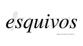 Esquivos  no lleva tilde con vocal tónica en la «u»