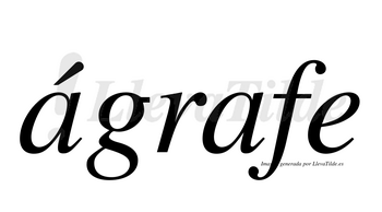 Ágrafe  lleva tilde con vocal tónica en la primera «a»