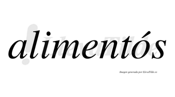 Alimentós lleva tilde con vocal tónica en la «o»