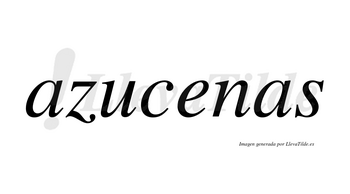 Azucenas  no lleva tilde con vocal tónica en la «e»