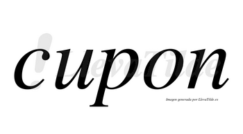 Cupon no lleva tilde con vocal tónica en la «u»