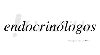 Endocrinólogos  lleva tilde con vocal tónica en la segunda «o»