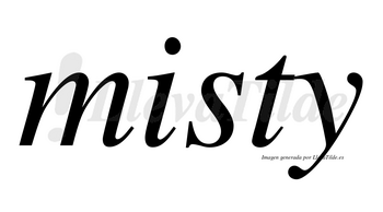 Misty no lleva tilde con vocal tónica en la «i»