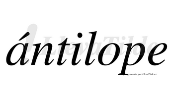 Ántilope  lleva tilde con vocal tónica en la «a»