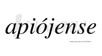 Apiójense  lleva tilde con vocal tónica en la «o»